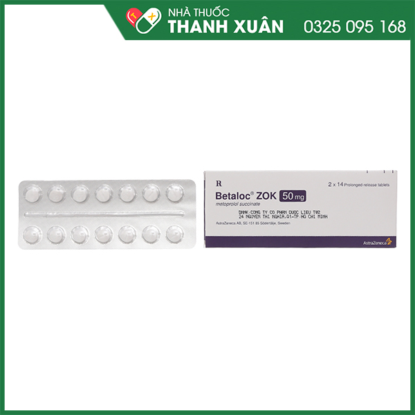 Thuốc Betaloc ZOK 50mg điều trị tăng huyết áp